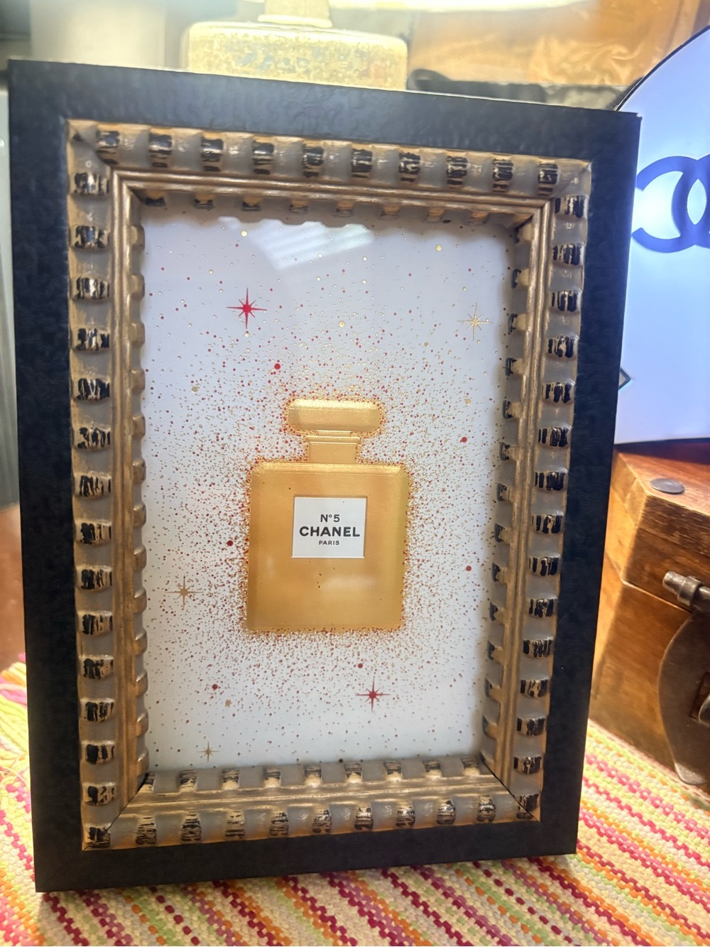 Chanel No.5 Framed Shopping Bag NWOT